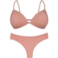 Dominant 5103 Kadın Sütyen Külot Takım – Destekli, Yan Dantel Detaylı – Ekru veya Gül Kurusu – Şık ve Konforlu İç Giyim