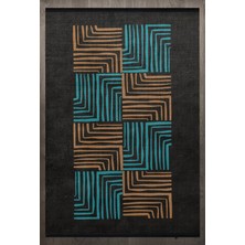 Bespoky 140x200 cm Mavi Yıkanabilir Halı | Yatak Odası Çocuk Odası Halısı | Leke Tutmayan, Kaymaz | F_SCANDİNAVİAN-8000
