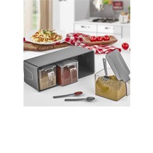 3 Lü Baharatlık Set Duvar Askılı -L677