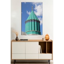 Konya Mevlana Müzesi Kubbe Dini Cam Tablo, Darbelere Dayanıklı Kırılmaz Cam, Hediyelik