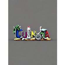 Cunda Temalı Kabartma Polyester Magnet. 10CM x 4cm.