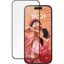 Panzerglass iPhone 15 Ultra-Wide Fit Tam Koruma Çerçeve Aparatlı Seramik Ekran Koruyucu
