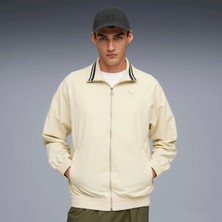 Puma Erkek Krem Puma Premıum Ess Track Jacket Krem Erkek Fermuarlı Ceket