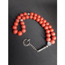 Mryart Kırmızı Tonlarında Iri Boncuklu Tesbih