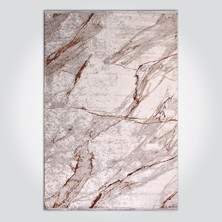 Hali.Net 80x150 cm Kahverengi Farah Pamuk Yıkanabilir Klasik Halı | Mutfak Balkon Yatak Odası Halısı | Leke Tutmaz Hipoalerjenik | FARAH-FV05K
