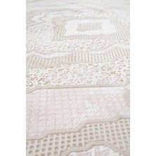 Bespoky 80x150 cm Gri Karen Klasik Yıkanabilir Halı | Mutfak Balkon Yatak Odası Halısı | Leke Tutmayan Kaymaz | KAREN-6457A