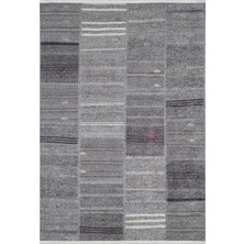 Torreon Antrasit Modern Etnik Desenli Makinada Yıkanabilir Hav Toz Vermez Leke Tutmayan Kaymaz Taban Dijital Makine Baskı Salon Yolluk Mutfak Halı