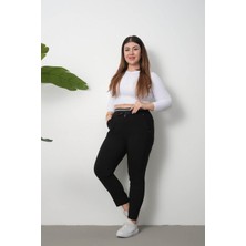 Double  Siyah Kadın Pantolon X-189B