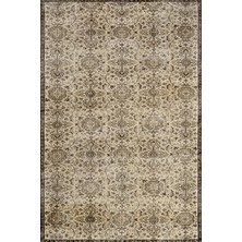 Hali.Net 80x150 cm Kahverengi Bej Bitkisel Vintage Geleneksel Halı | Salon Mutfak Halısı | Hav Vermez Leke Tutmaz | SRK_VİNTAGE-143