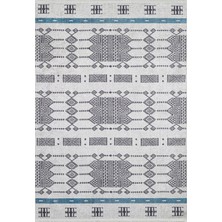 Hali.Net 120x300 cm Gri Açık Gri Etnik Geometrik Modern Etnik Geometrik Halı | Salon Yatak Odası Halısı | Hav Vermez Hipoalerjenik | HALN-HLN1704