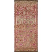 Hali.Net 149x350 cm Mavi Atina El Dokuma Yün Halı | El Yapımı Doğal Yün Salon Halısı | Geleneksel Anadolu Hav Vermez | UNİQUE-36542