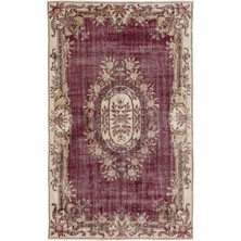 Hali.Net 187x287 cm Çok Renkli Vintage Anadolu Eskitme Yün Halı | Salon Yatak Odası Halısı | Doğal Yün El Yapımı El Dokuma Hav Vermez | UNİQUE-12128