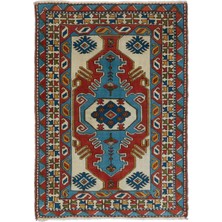 Teselya Turuncu Patchwork Yün Modern Desenli Yün Hav Toz Vermez Leke Tutmayan Salon Yolluk Mutfak El Dokuma Halı