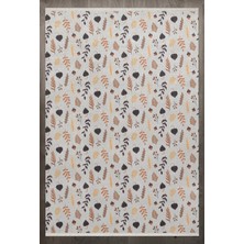 Hali.Net 120x200 cm Turuncu Yıkanabilir Halı | Salon Yatak Odası Halısı | Leke Tutmaz Hipoalerjenik | F_NATURE-230
