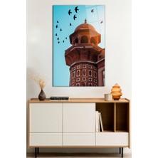 Ibadetle Uçan Kuşlar Dini Cam Tablo, Darbelere Dayanıklı Kırılmaz Cam, Hediyelik