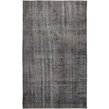Hali.Net 174x294 cm Krem Koyu Gri Klasik Vintage Eskitme Halı | Salon Yatak Odası Halısı | Hav Vermez | UNİQUE-12631