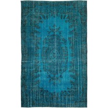 Hali.Net 199x328 cm Mavi Vintage Anadolu Yün Halı | Salon Yatak Odası Halısı | Doğal Yün El Yapımı El Dokuma Hav Vermez | UNİQUE-14985
