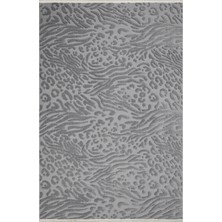 Hali.Net 80x150 cm Gri Ibiza Pamuk Yıkanabilir Klasik Halı | Mutfak Balkon Yatak Odası Halısı | Leke Tutmaz Hipoalerjenik | IBİZA-11707K