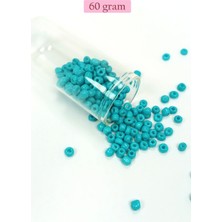 Marsilyan Dökme Cam Kum Boncuk Büyük Boy (6/0) 4 mm - 60 Gram - Camgöbeği Yeşili - BNC118