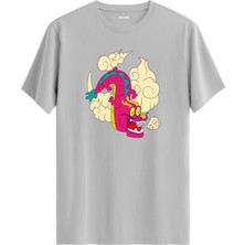 Süper Kahraman Tavşan Tasarım %100 Pamuk Tişört