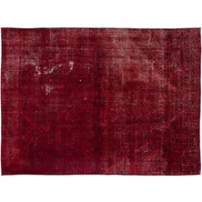 Hali.Net 277x377 cm Kırmızı Bordo Soyut Vintage Vintage Halı | Salon Yatak Odası Halısı | Hav Vermez | UNİQUE-11017