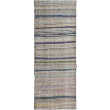 Teselya Bej Çizgili Yün Modern Desenli Yün Hav Toz Vermez Leke Tutmayan Salon Yolluk Mutfak El Dokuma Halı