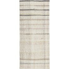 Hali.Net 097x219 cm Bej Teselya El Dokuma Yün Halı | El Yapımı Doğal Yün Salon Halısı | Geleneksel Anadolu Hav Vermez | UNİQUE-37076