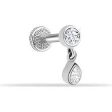 Damla Taşlı Sallantılı Minimal Tragus Piercing