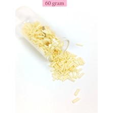 Marsilyan Uzun Boru Kesme Boncuk Çap 2mm Uzunluk 10 mm - 60 Gram - Krem - BNC273