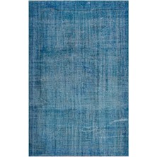 Hali.Net 169x270 cm Çok Renkli Mavi Soyut Vintage Eskitme Halı | Salon Yatak Odası Halısı | Hav Vermez | UNİQUE-23908