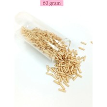 Marsilyan Uzun Boru Kesme Boncuk Çap 2mm Uzunluk 10 mm - 60 Gram - Koyu Krem - BNC268