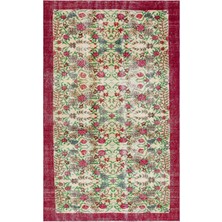 Hali.Net 174x279 cm Bej Krem Gül Vintage Çiçekli Halı | Salon Yatak Odası Halısı | Hav Vermez | UNİQUE-35988