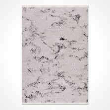 Hali.Net 80x150 cm Gri Açık Gri Lekeli Modern Soyut Yıkanabilir Halı | Yatak Odası Mutfak Halısı | Leke Tutmaz Hipoalerjenik | MONTANA-1682AK