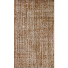 Hali.Net 177x291 cm Bej Kahverengi Soyut Vintage Eskitme Halı | Salon Yatak Odası Halısı | Hav Vermez | UNİQUE-34465