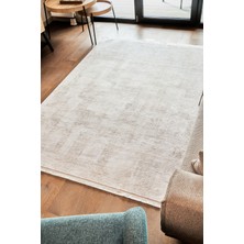 Bespoky 80x150 cm Gri Etnik Modern Yıkanabilir Halı | Mutfak Balkon Yatak Odası Halısı | Leke Tutmayan Kaymaz | 1761-GRİ