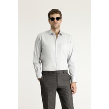 Kiğılı Uzun Kol Non Iron Saten Klasik Cepli Pamuklu Gömlek