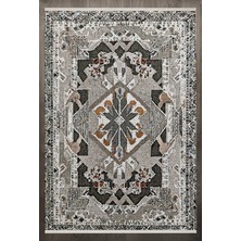 Bespoky 80x150 cm Gri Hatay Modern Yıkanabilir Halı | Mutfak Balkon Yatak Odası Halısı | Leke Tutmayan Kaymaz | F_HATAY-914