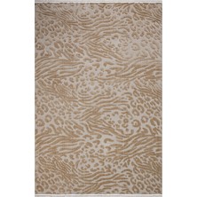 Bespoky 80x150 cm Kahverengi Ibiza Modern Etnik Yıkanabilir Halı | Mutfak Balkon Yatak Odası Halısı | Leke Tutmayan Kaymaz | IBİZA-11706K