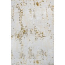 Bespoky 80x150 cm Krem Karen Modern Yıkanabilir Halı | Mutfak Balkon Yatak Odası Halısı | Leke Tutmayan Kaymaz | CREA_KAREN-6458AK