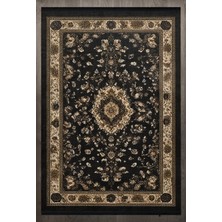 Bespoky 300x300 cm Siyah Yıkanabilir Halı | Salon Yatak Odası Halısı | Leke Tutmayan, Kaymaz | 5014-DAİRE