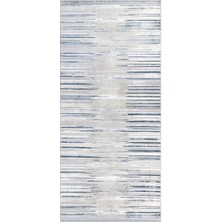 Bespoky 80x300 cm Mavi Yıkanabilir Halı | Mutfak Yolluk Halısı | Leke Tutmayan, Kaymaz | TOKYO-TK002M