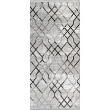 Bespoky 80x150 cm Gri Yıkanabilir Halı | Yatak Odası Mutfak Halısı | Leke Tutmayan, Kaymaz | TOKYO-1704