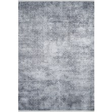 Bespoky 80x150 cm Antrasit Modern Etnik Yıkanabilir Halı | Mutfak Balkon Yatak Odası Halısı | Leke Tutmayan Kaymaz | HALN-HLN1944