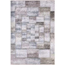 Quebec Yeşil Patchwork Etnik Modern Desenli Makinada Yıkanabilir Hav Toz Vermez Leke Tutmayan Kaymaz Taban Dijital Makine Baskı Salon Yolluk Mutfak Halı