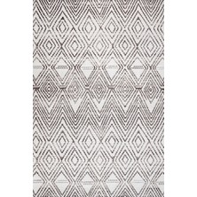 Bespoky 80x150 cm Kahverengi Krem Geometrik Bohem Baklava Yıkanabilir Halı | Yatak Odası Mutfak Halısı | Leke Tutmayan, Kaymaz | CREA_MONACO-19710