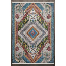 Bespoky 100x300 cm Mavi Yıkanabilir Halı | Mutfak Yolluk Halısı | Leke Tutmayan, Kaymaz | F_HATAY-911