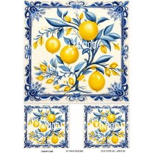 Limon Serisi LMN100 Limon Desenli Pirinç Dekopaj 30*42 cm