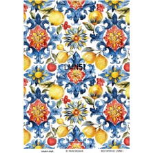 Limon Serisi LMN51 Limon Desenli Pirinç Dekopaj 30*42 cm