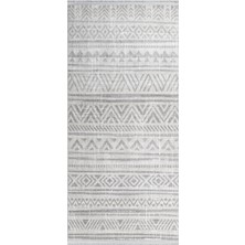Bespoky 100x150 cm Gri Lotus Modern Lüks Yıkanabilir Halı | Mutfak Balkon Yatak Odası Halısı | Leke Tutmayan Kaymaz | LOTUS-8575