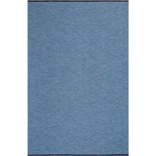 Bespoky 75x150 cm Mavi Blue Modern Lüks Yıkanabilir Halı | Mutfak Balkon Yatak Odası Halısı | Hav Vermez Leke Tutmaz Kaymaz | 1061-BLUE